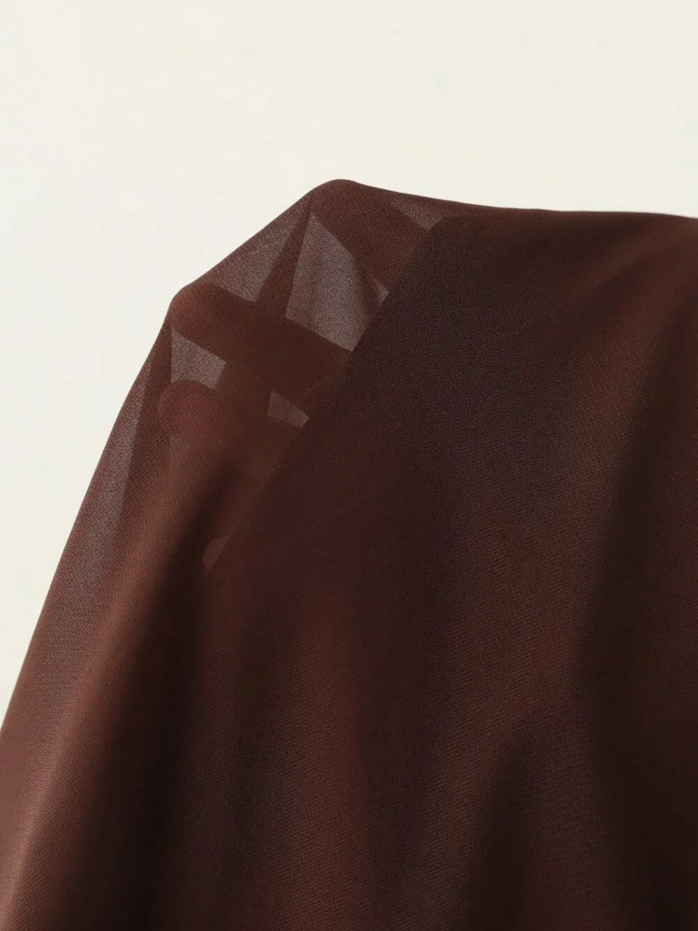 Coffee Brown Casual Women's Asymmetric Asymmetrical Shoulder Blouse